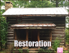 Historic Log Cabin Restoration  Valdese, North Carolina